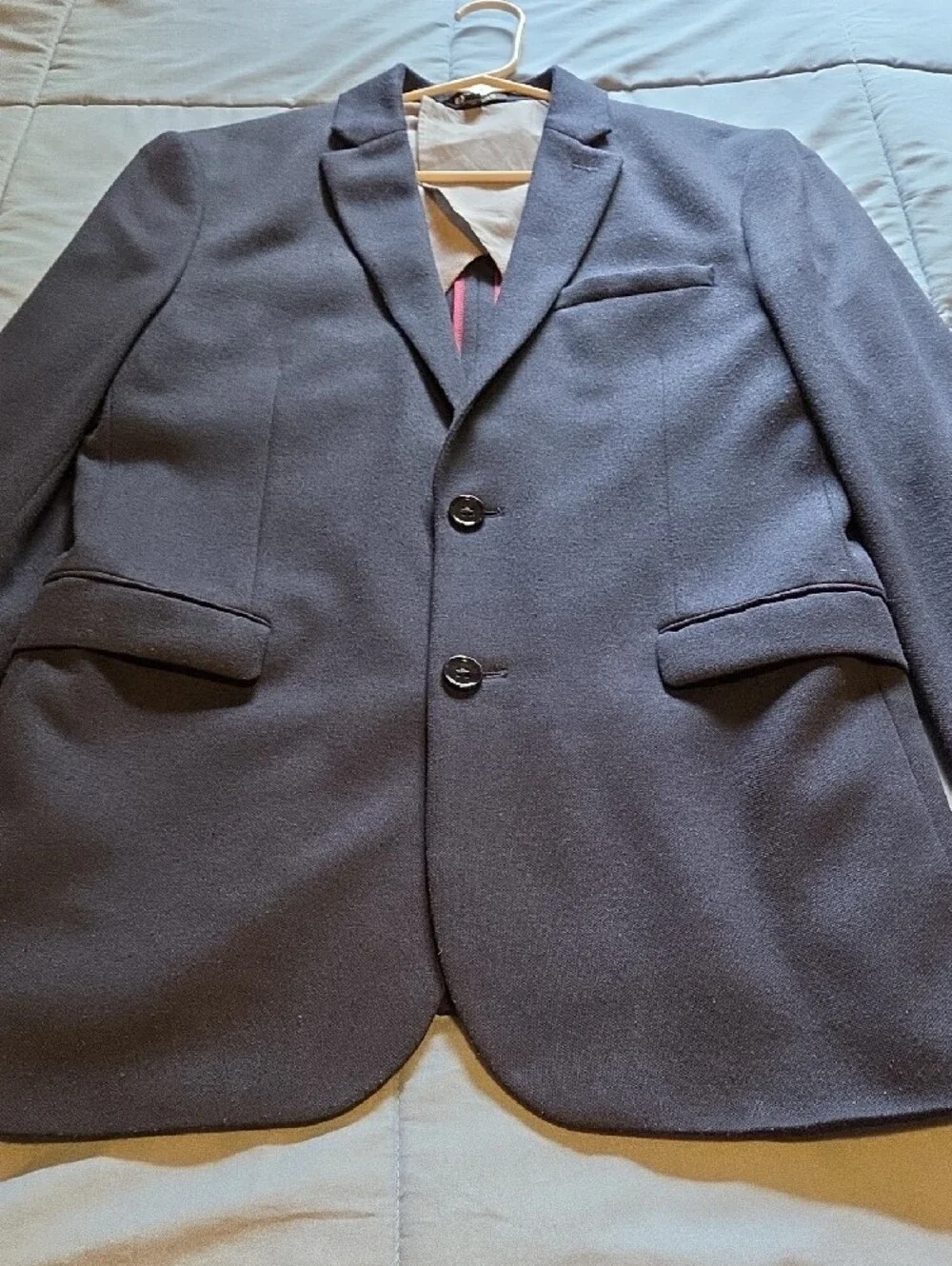 Express Men's Navy Two-Button Blazer- Slim Fit 38L/38L